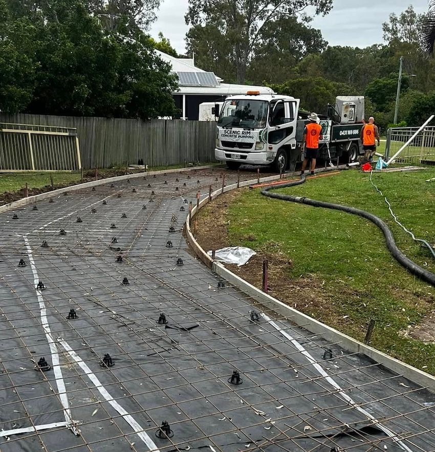 Concreter Working on Carport — Crete to Coast Concreting in Tamborine, QLD
