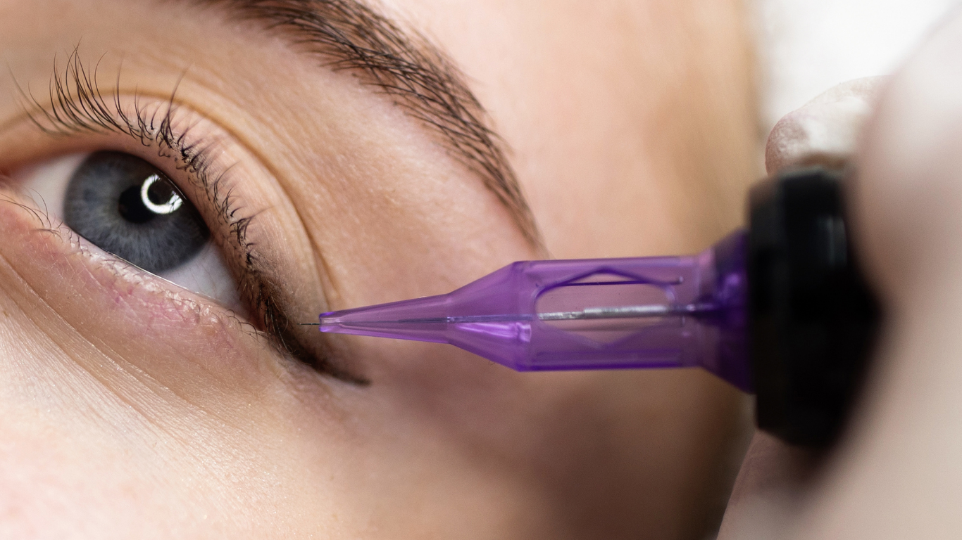 Permanent eyeliner close-up result at Radiant Beauty Lounge