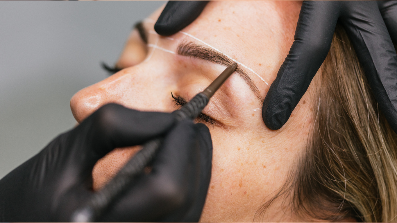 Powder Brows result on client at Radiant Beauty Lounge Roseville CA