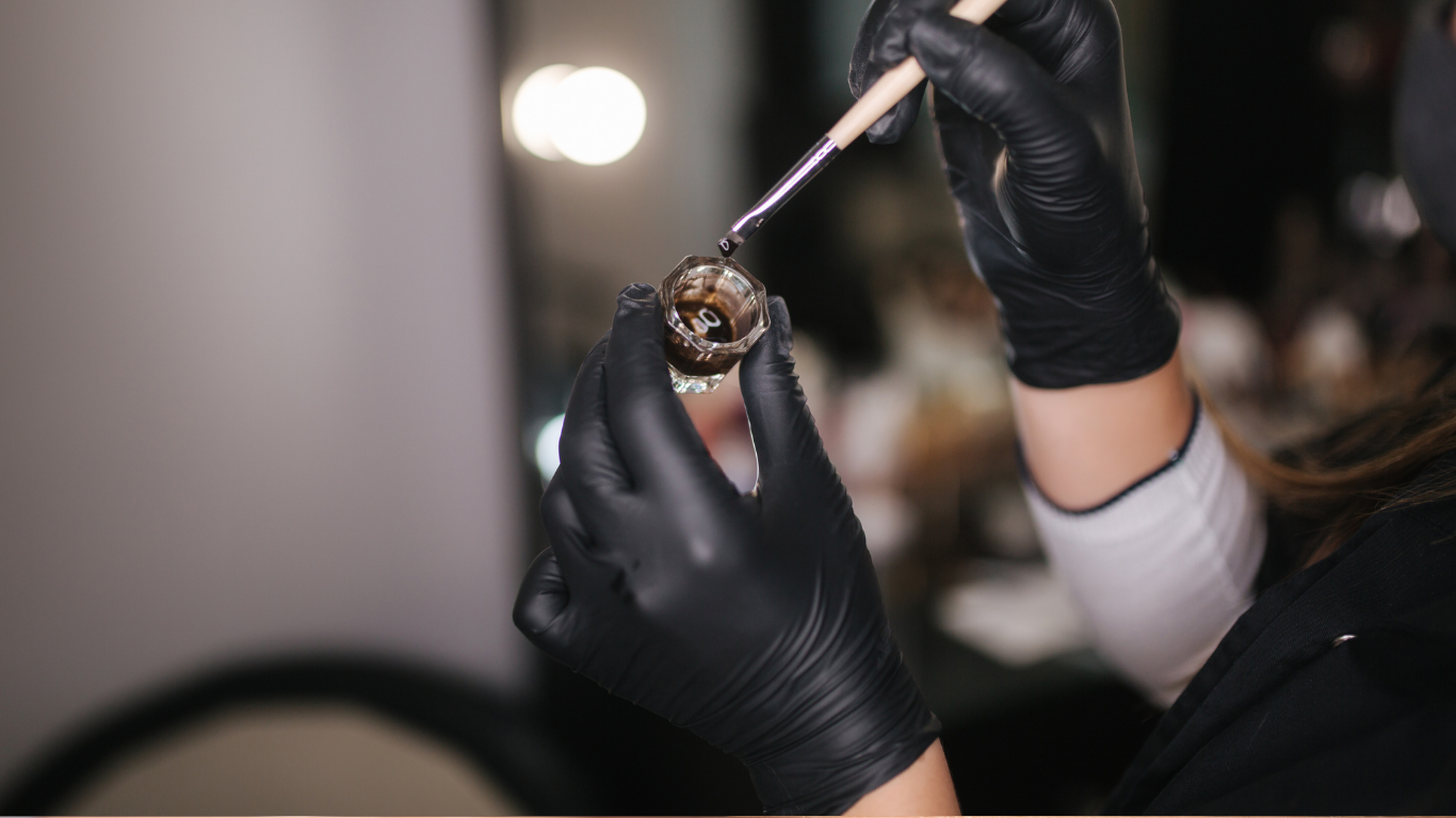Brow shaping and tinting service at Radiant Beauty Lounge Roseville CA.