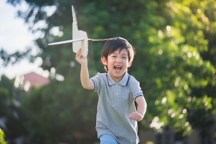 A toddler at play in our childcare centre