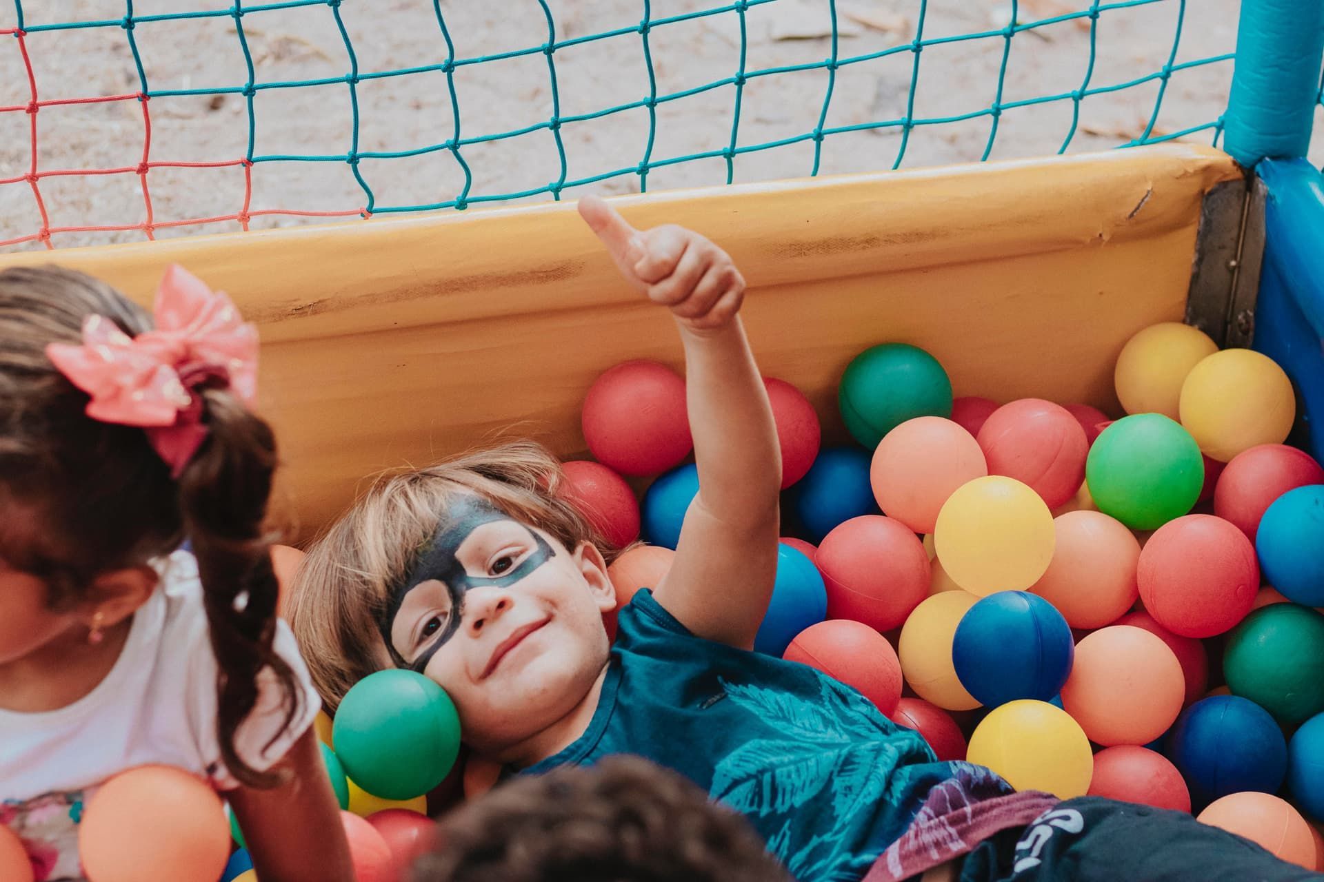Children building and exploring together