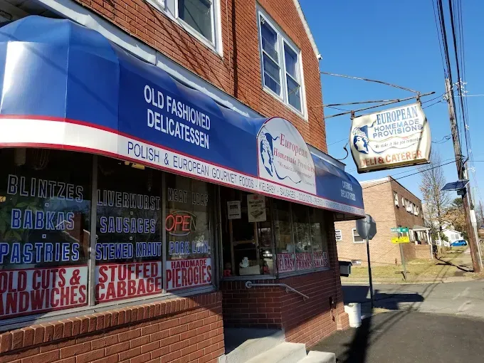 Blue awning deli,