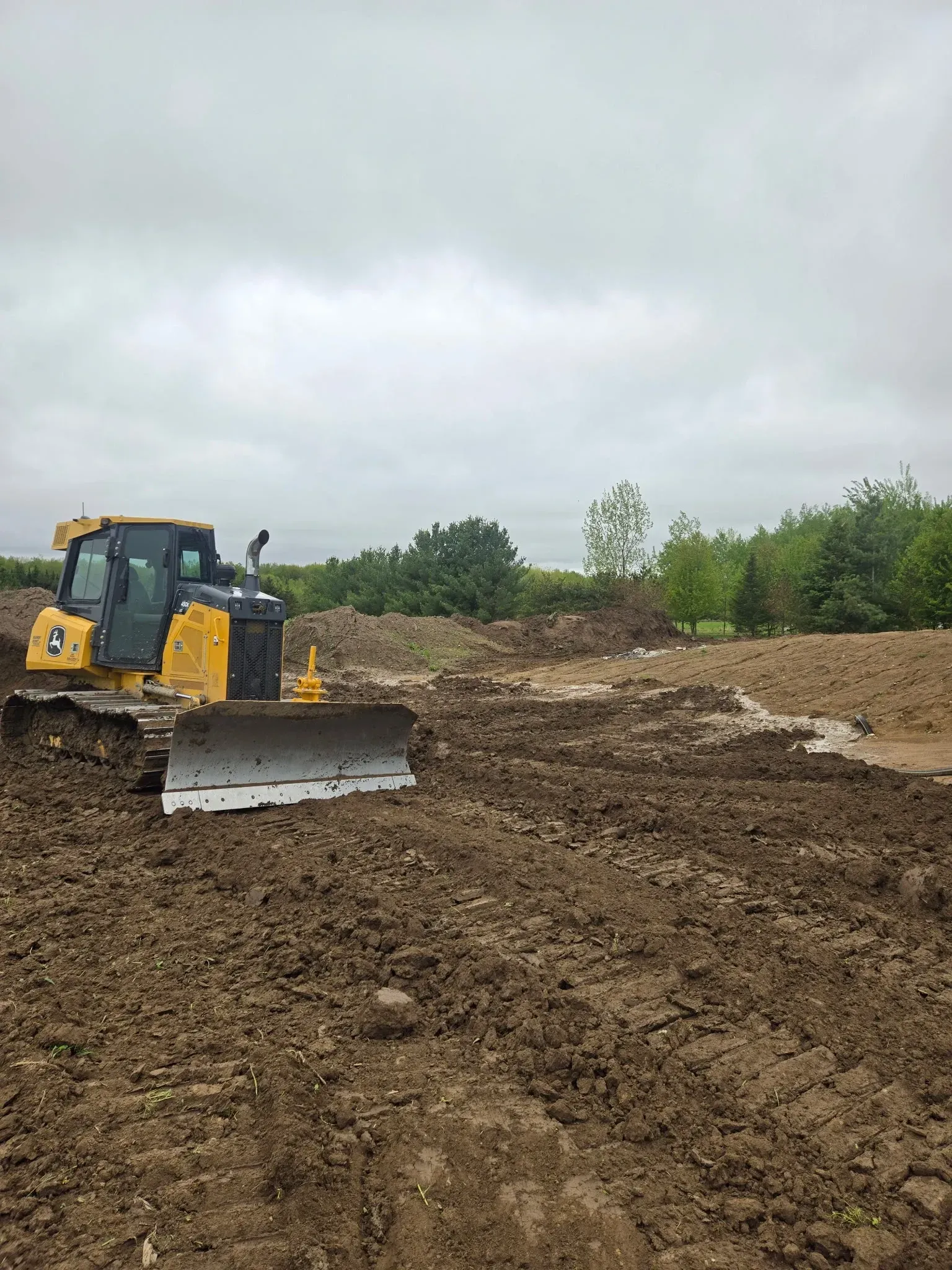 Bulldozer grading a construction site – ERE Excavation, Central Wisconsin