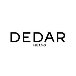 Logo DEDAR MILANO in testo nero su sfondo bianco