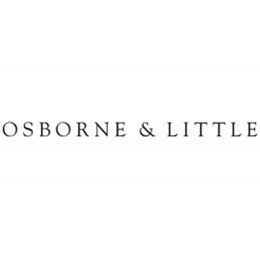 Logo OSBORNE & LITTLE in carattere serif nero su sfondo bianco.