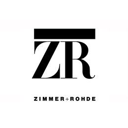 Logo Zimmer + Rohde in nero con ZR stilizzata su sfondo bianco.