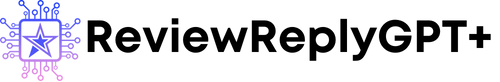 A review reply gpt logo on a white background