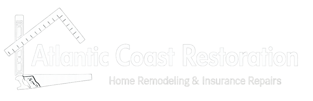 Light gray logo with a house outline and faint text for a property management and insurance company