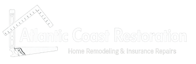 Light gray logo with a house outline and faint text for a property management and insurance company