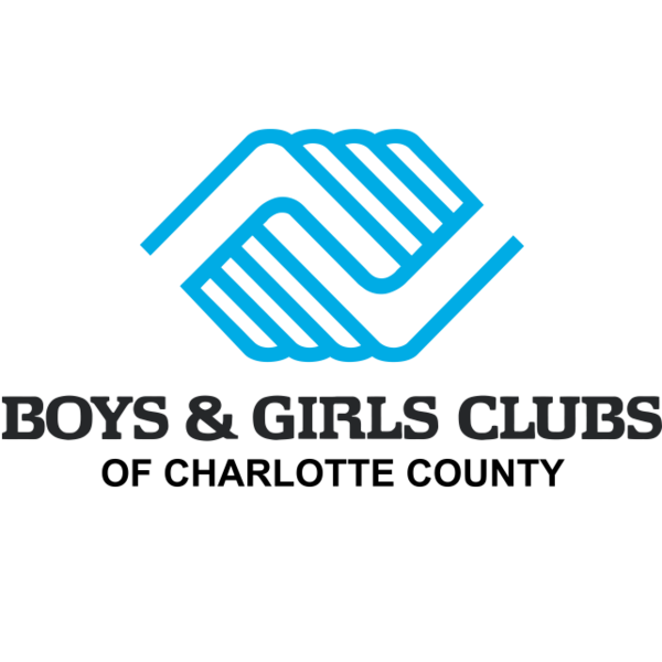 Boys & Girls Clubs of Charlotte County logo with blue interlocking hands icon