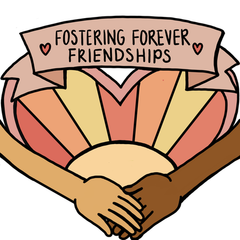 A logo that says fostering forever friendships on it