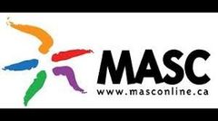 A colorful logo for masc with a white background