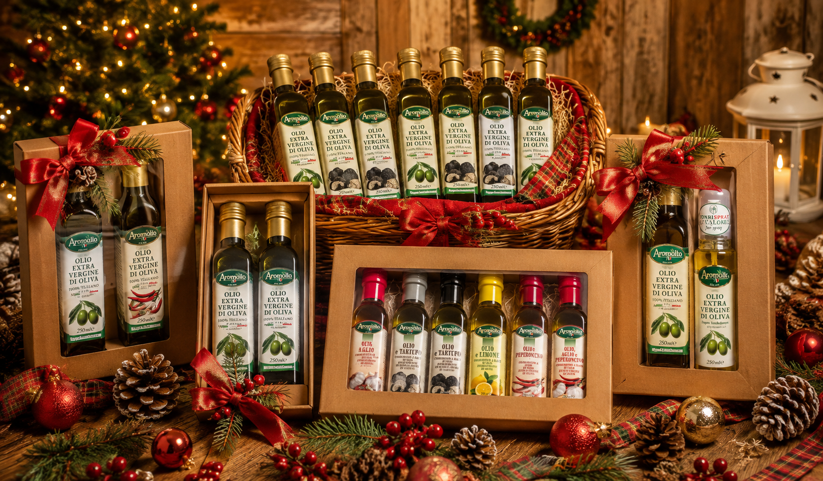 Confezione regalo Aromolio 2 bottiglie oli aromatizzati