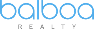 The Balboa Realty logo with the word "balboa" in light blue sans-serif font above the word "REALTY" in gray.