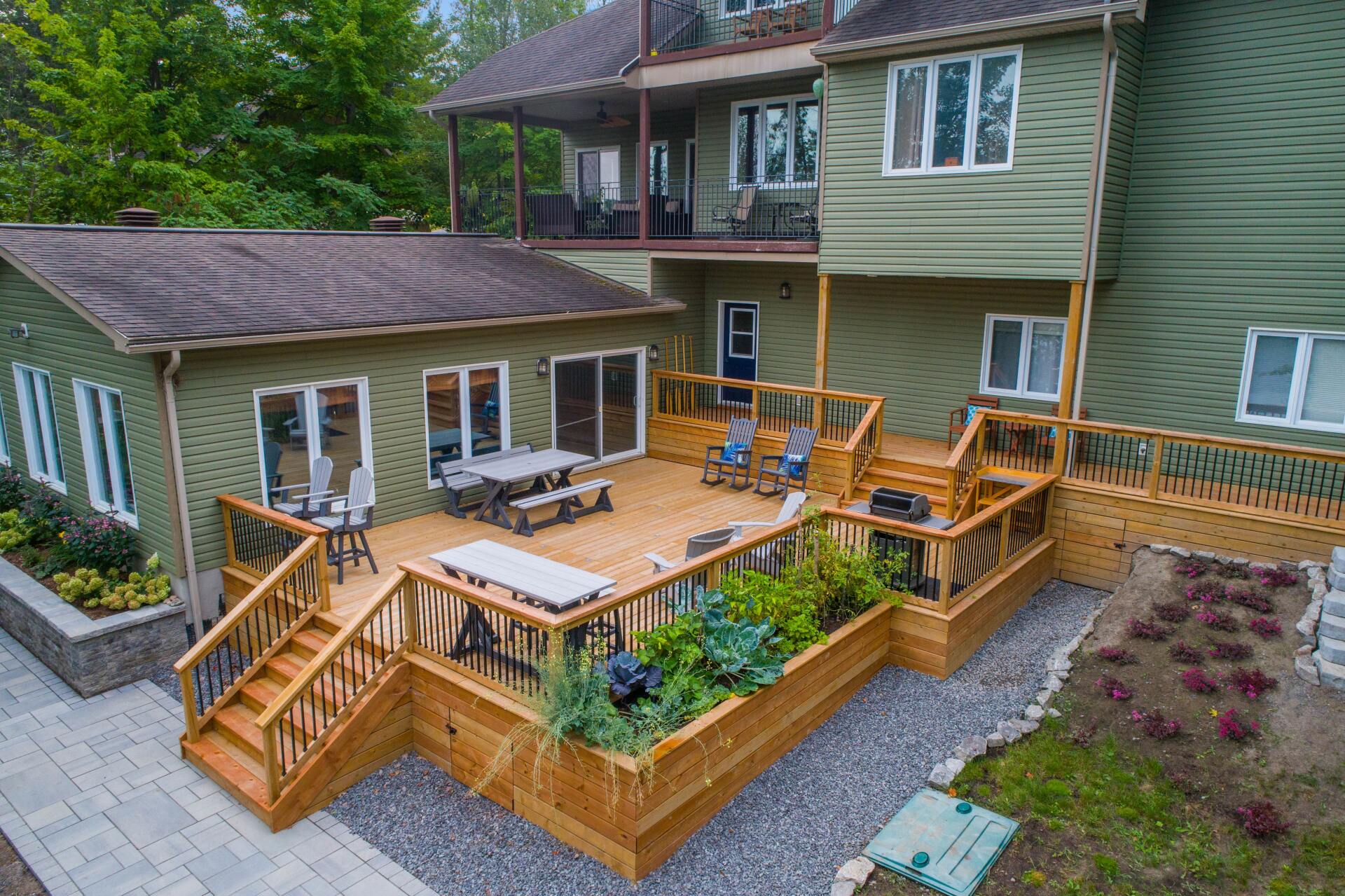 House deck for exterior remodeling
