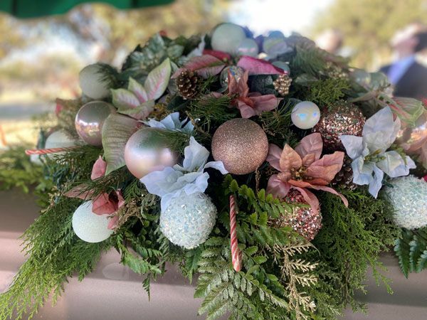 Elmwood Funeral Home Christmas Casket Spray