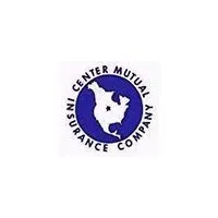 Center Mutual Insurance Company logo with blue circle, North American outline.