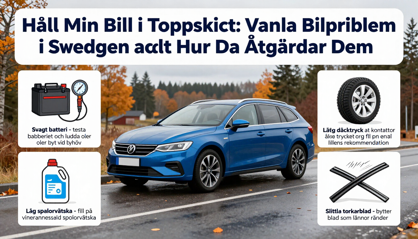 Håll Din Bil i Toppskick: Vanliga Bilproblem i Sverige och Hur Du Åtgärdar Dem