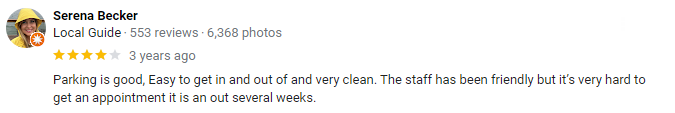 Review of a business by Serena Barker, a local guide. The staff is friendly, place clean.