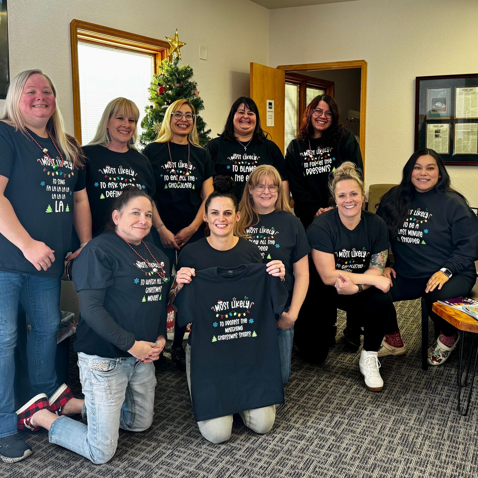 Matching holiday shirts FTW!
