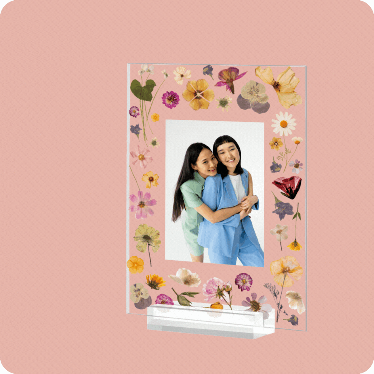 Retro Acrylic Photo Plaque Button