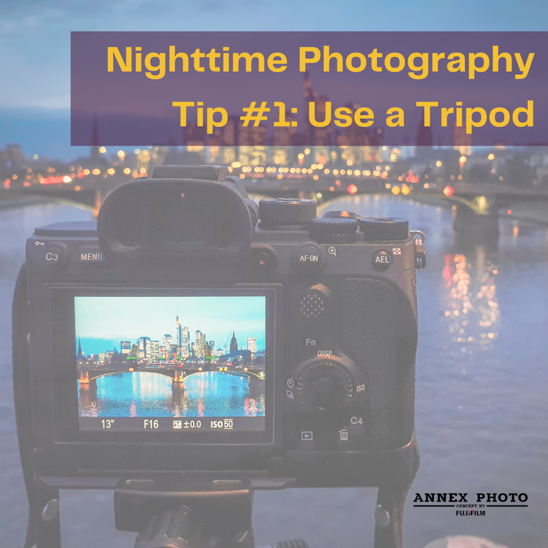 Nighttime Photography Tips and Tricks Blog 1. Use a Tripod  | Annex Photo by Fujifilm Toronto Canada 