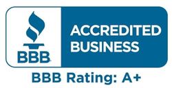 BBB logo with a torch icon, 