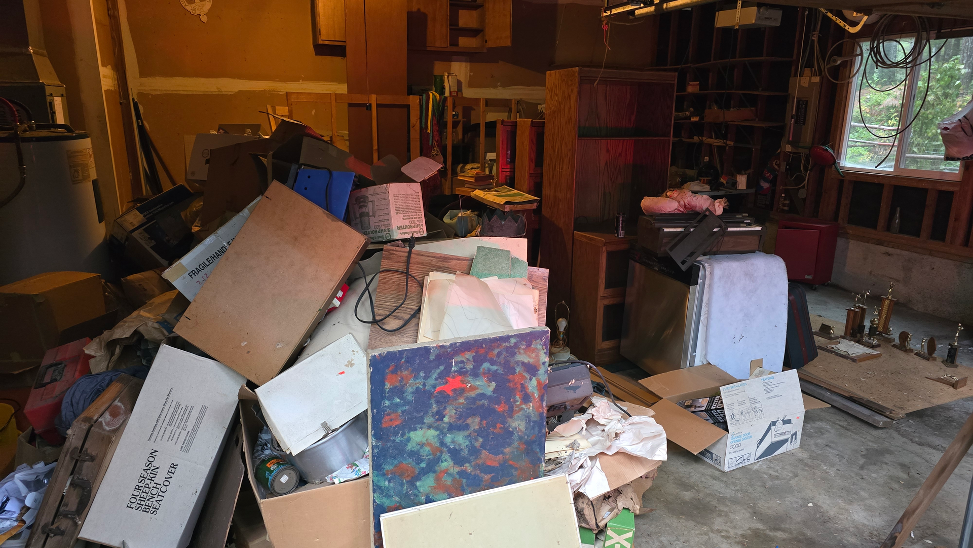 commercial site, construction debris, waste