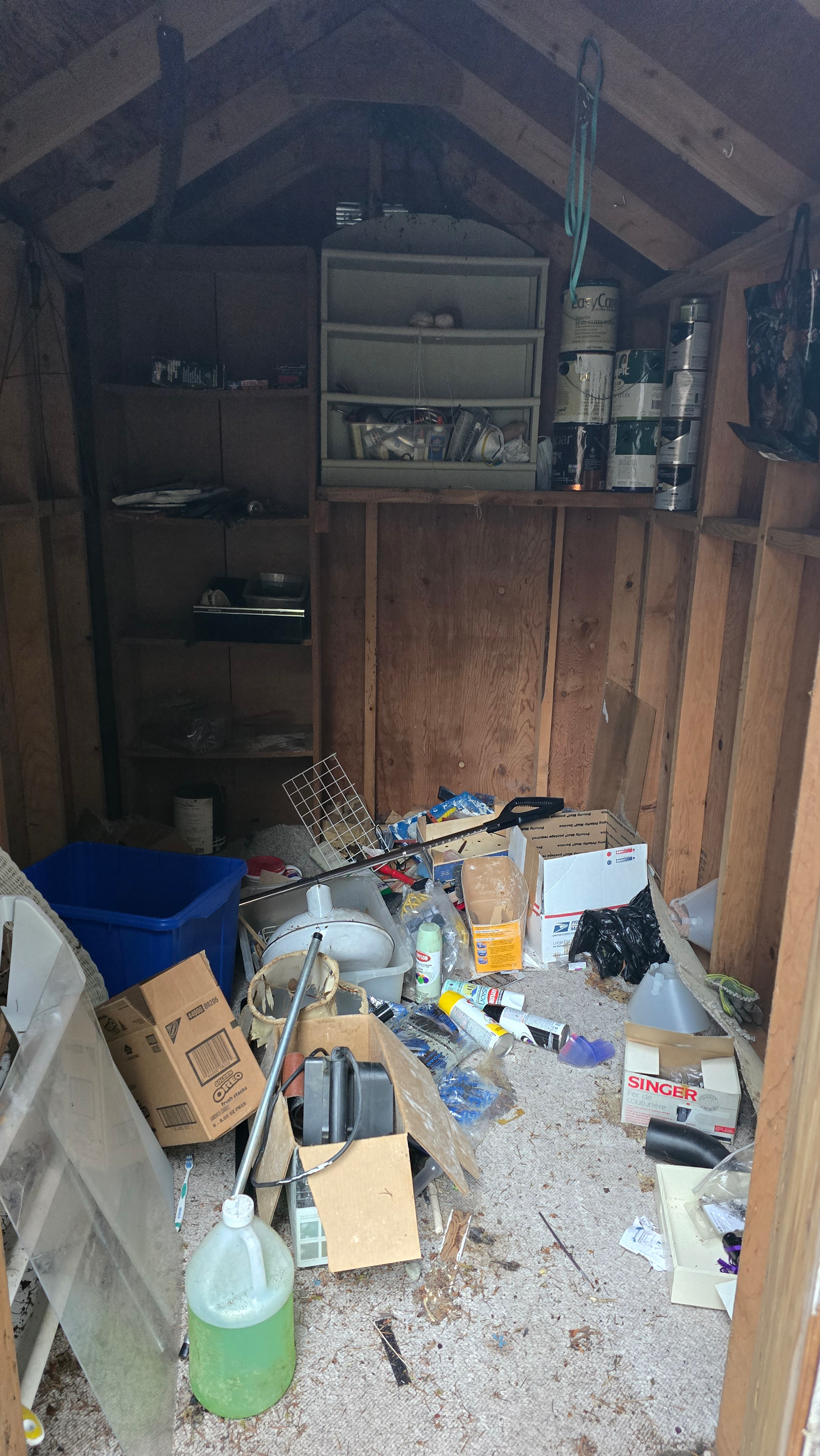 belfair, junk removal, shed cleanout, before