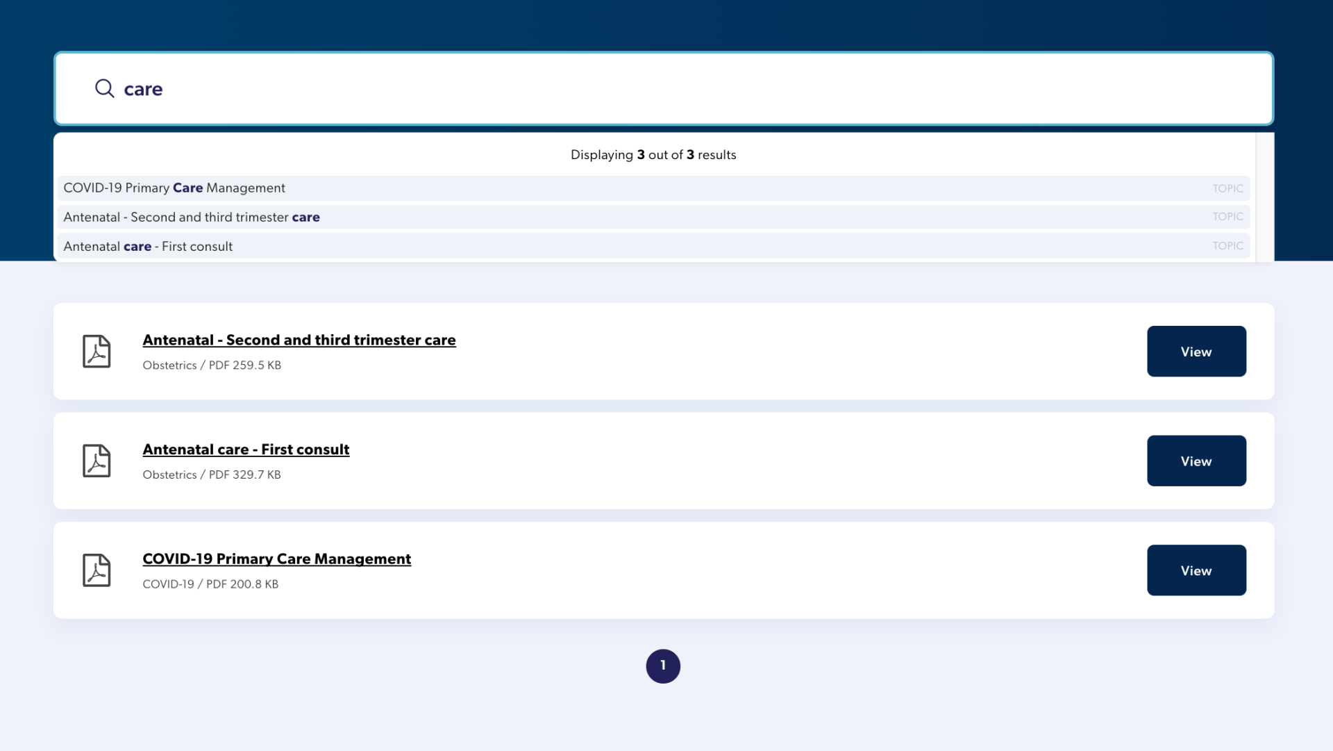 Image of search results