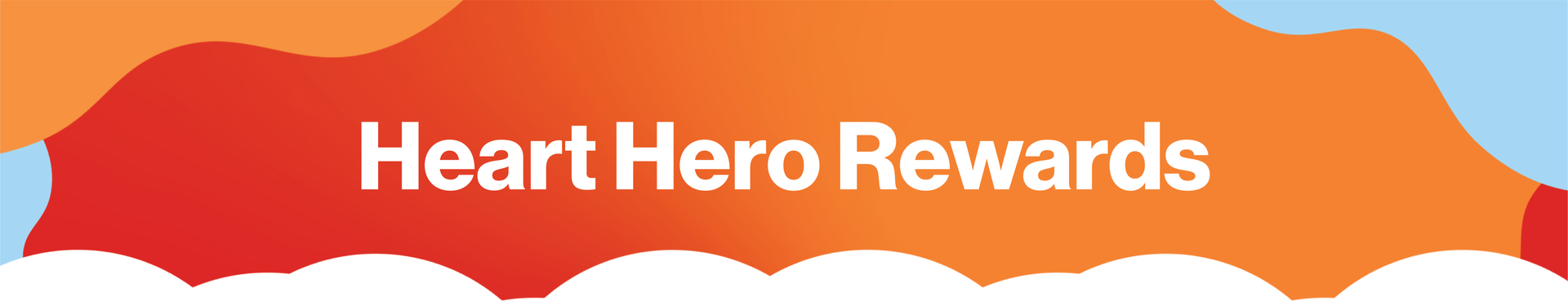 Header with red, orange and blue that reads