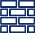 Blue and white brick wall pattern.