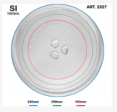 Plato 245-220-163 con Trebol 24,5 Cm