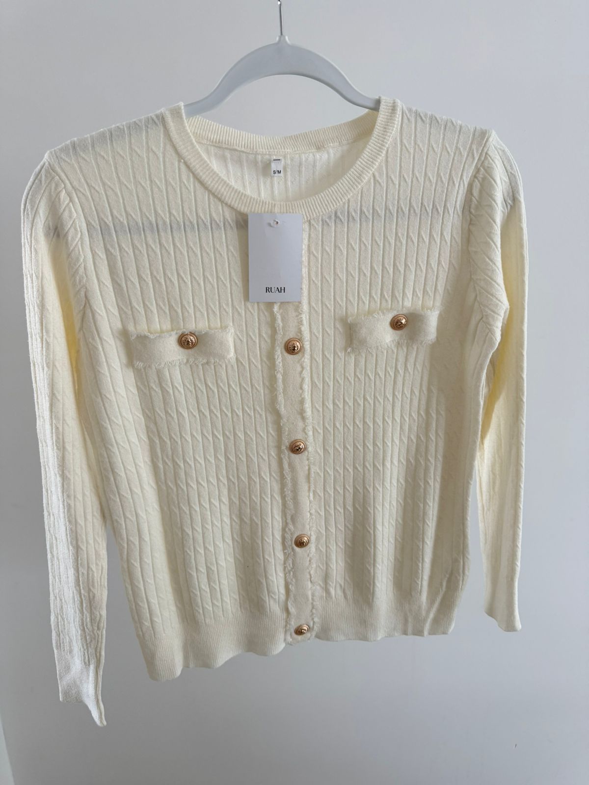 Cardigan Amelie - Tejido con detalles dorados