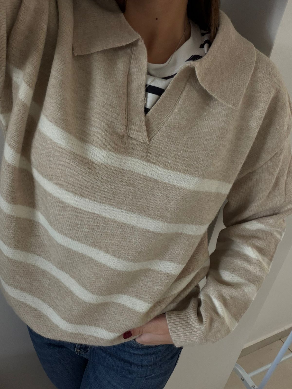 Sweater Clara - Rayado Arena