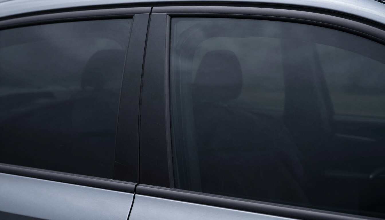 Ceramic window tint on sedan