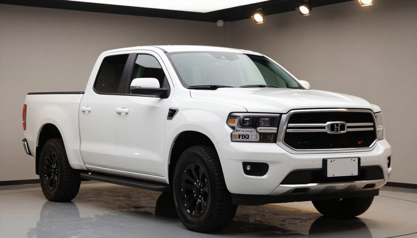 Vinyl wrap gloss white truck