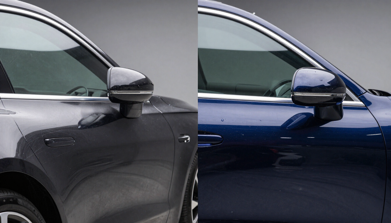 Before after full detail paint correction