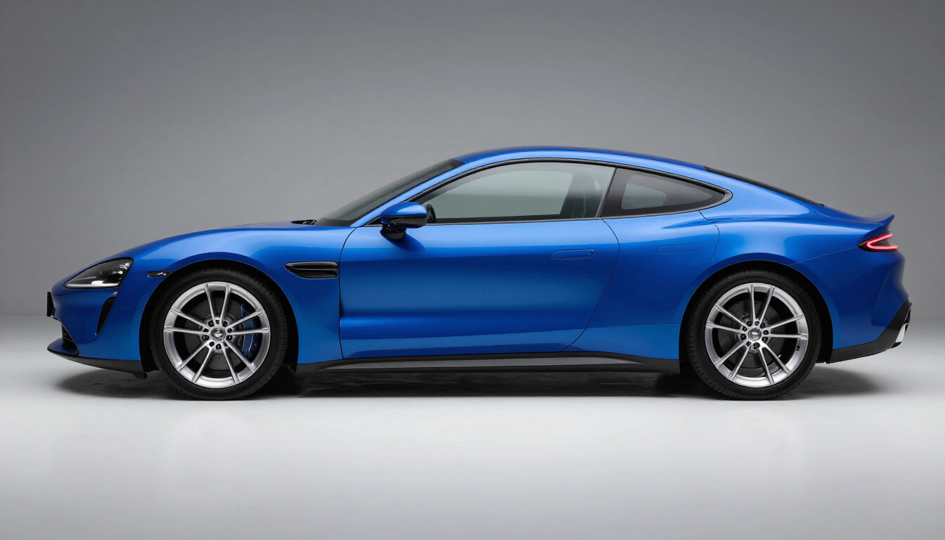 Color PPF electric blue sports car