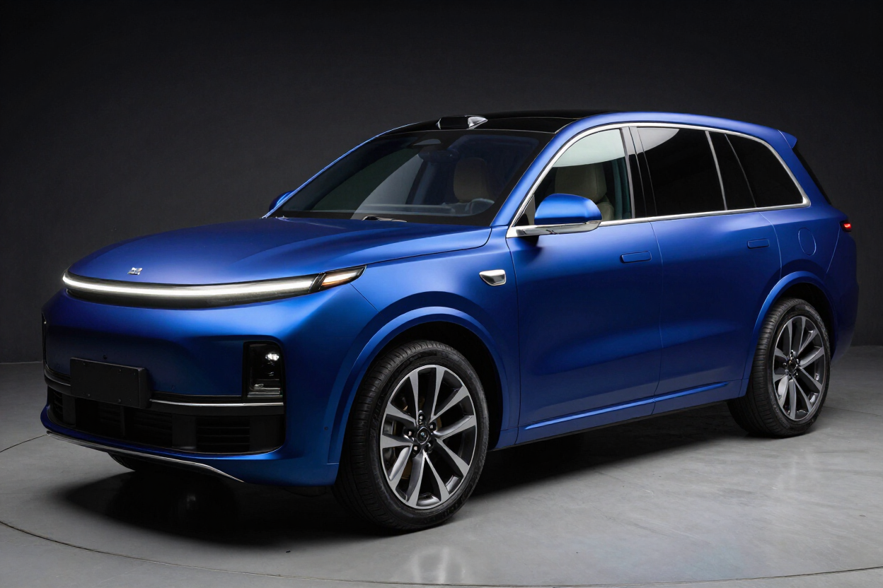 Luxury SUV with deep blue satin Color PPF finish