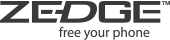 A black and white logo for zedge free your phone