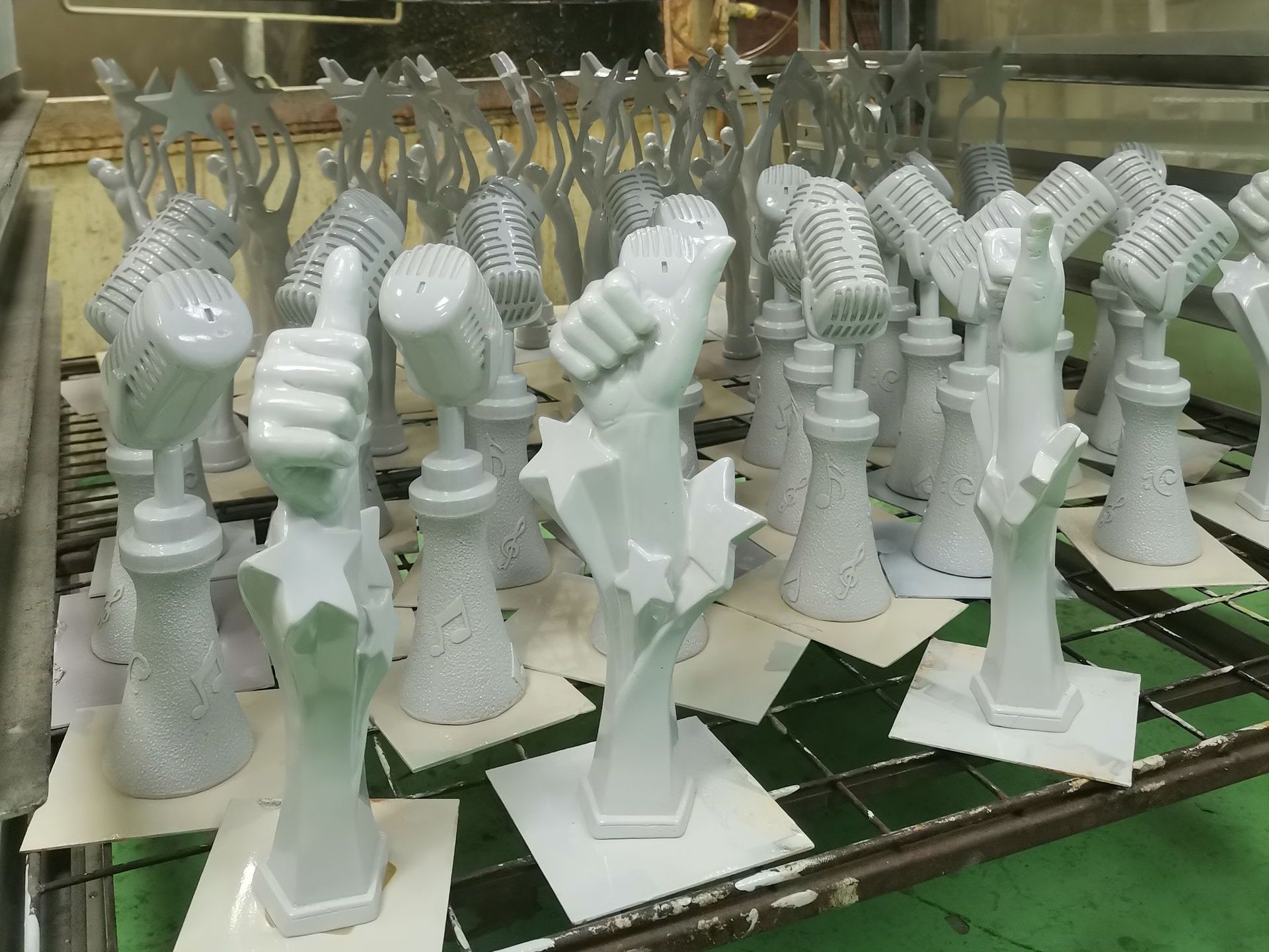 Unfinished trophy sample from a trusted manufacturer – part of the quality control process