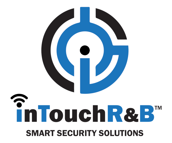 A logo for intouchr & b smart security solutions