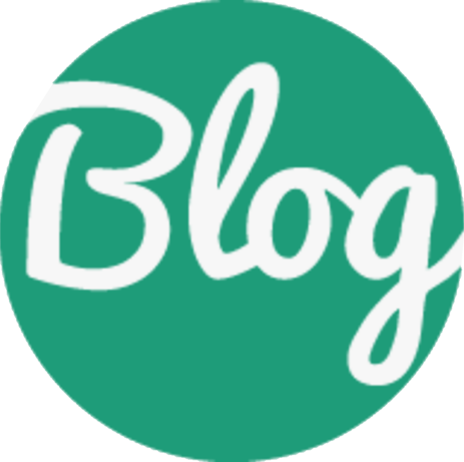 A green circle with the word blog in white letters