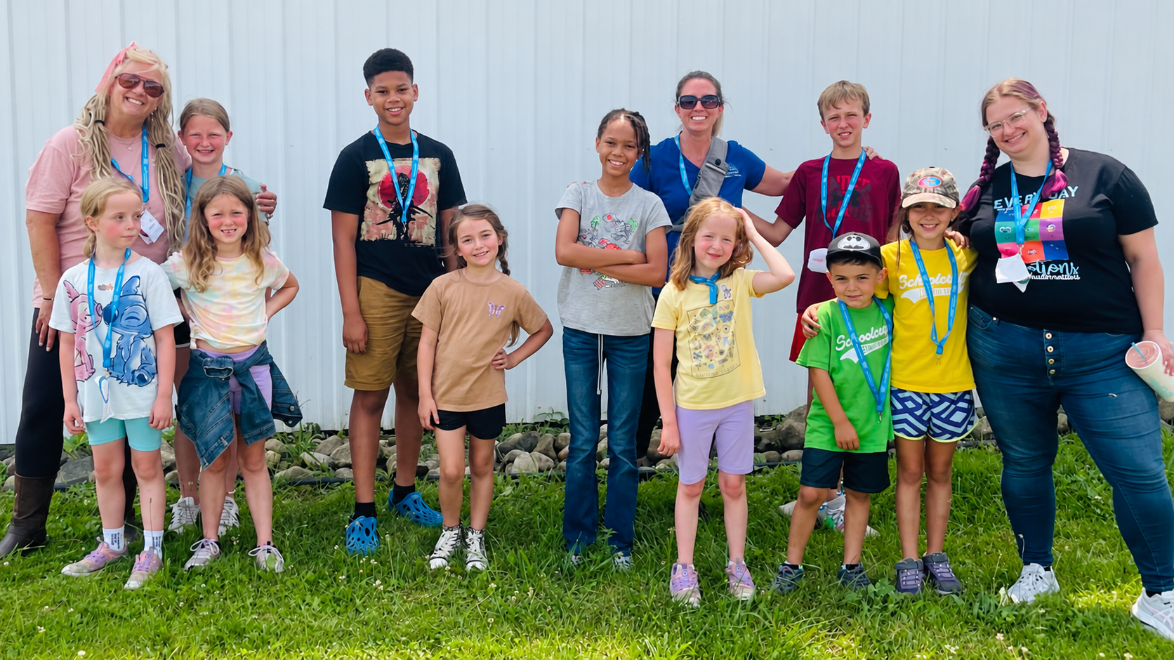 WCC youth and community members gathered outdoors