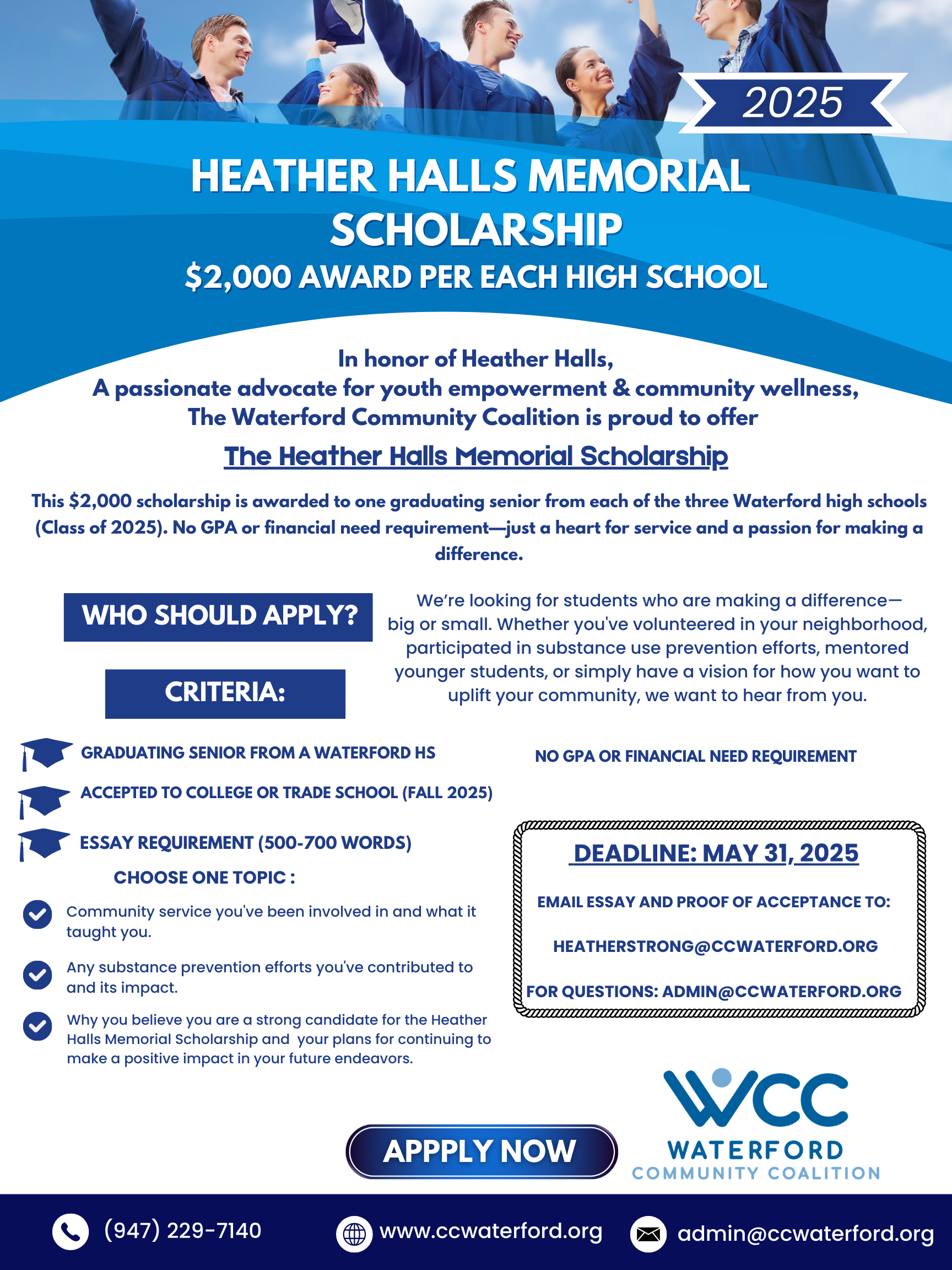 #heatherstrong scholarship flyer