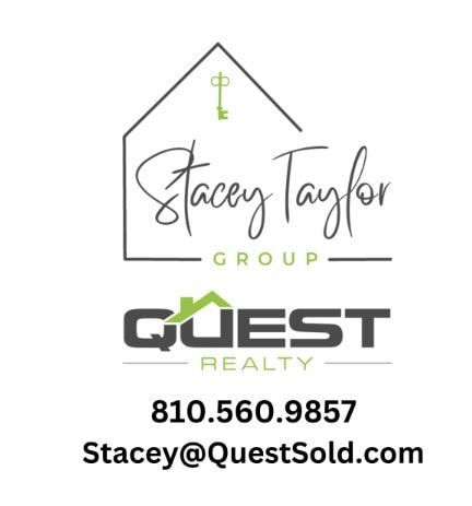 A logo for stacey taylor group quest realty