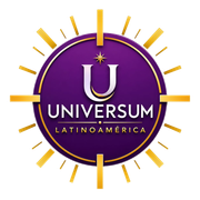 Logotipo de Universum Latinoamérica: círculo morado con rayos dorados y una “U” blanca estilizada.