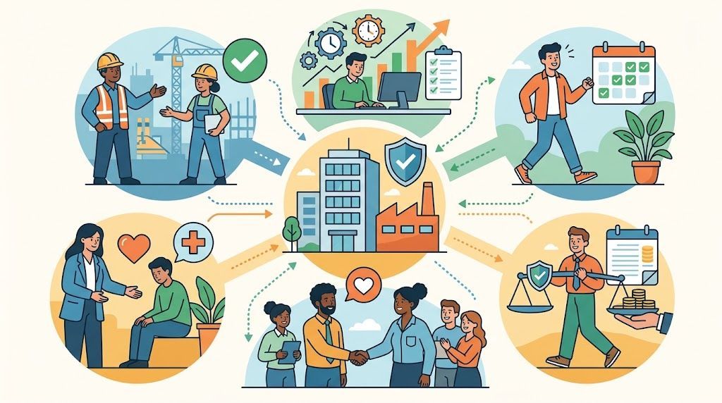 Infographic on workplace drug testing benefits